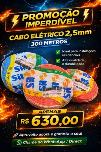 Vende-se 3 rolos de cabo 