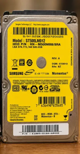 HD de Notebook 500GB SATA 2,5 <br><br>HD 2,5", Disco Rígido para Notebook, HDD SATA 500GB, HD