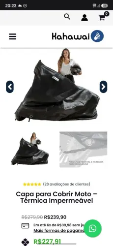 Capa para moto anti chamas e impermeável