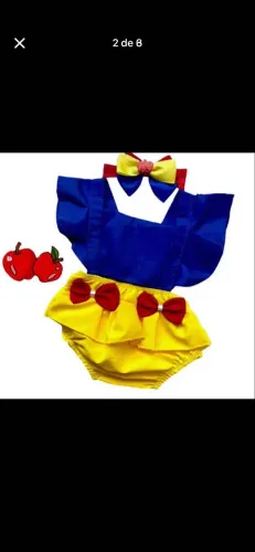 Roupa branca de neve com laço