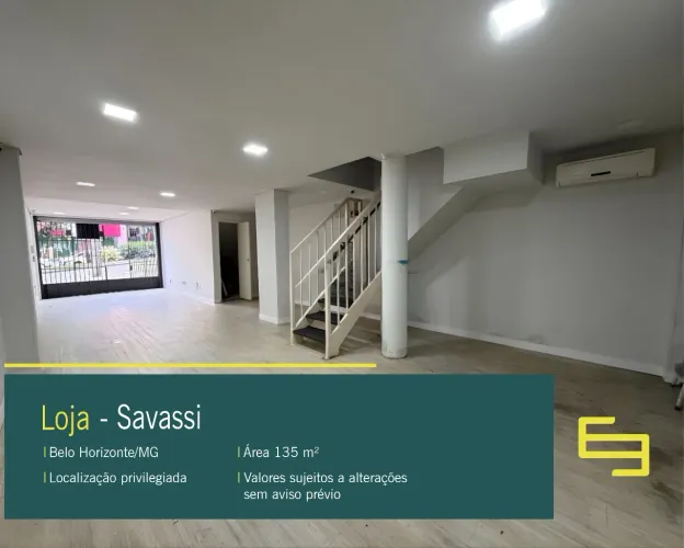 Loja para alugar na Savassi em Belo Horizonte/MG.