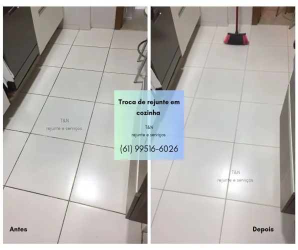 Rejunte aplicação e troca