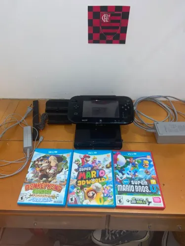 Wii u Deluxe 32 GB + 3 Jogos originais 