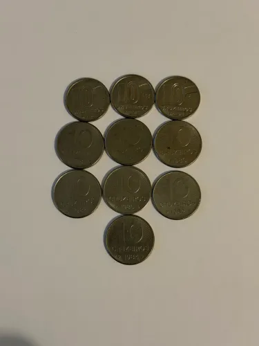 Lote com Moedas- 10 Cruzeiros , Ano Diversos
