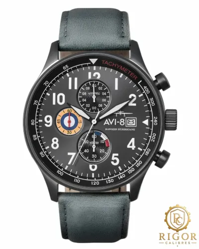 Relógio AVI-8 Hawker Hurricane Chrono: Militar Verde, Cronógrafo, 43mm, Calibre Quartz
