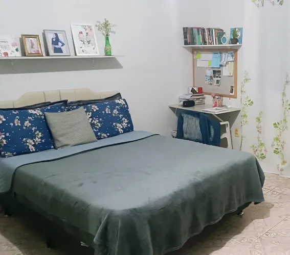 Cama box casal com cabeceira modular
