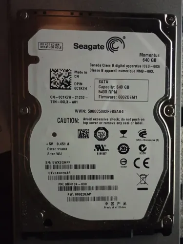 HD-SATA-640GB Notebook
