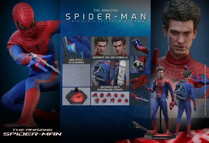 Hot toys spider man amazing mms771 escala 1/6