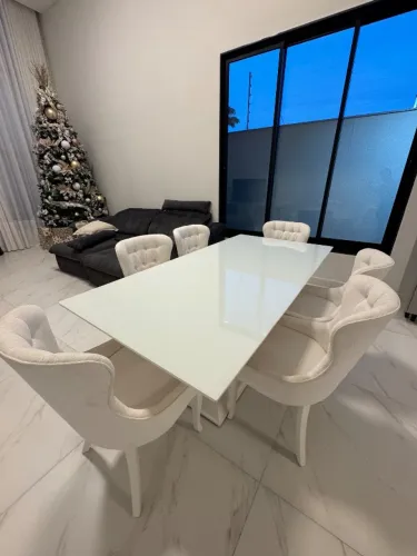 Mesa de Luxo Grande (2 metros) Branca, impecável (só está um pouco suja)