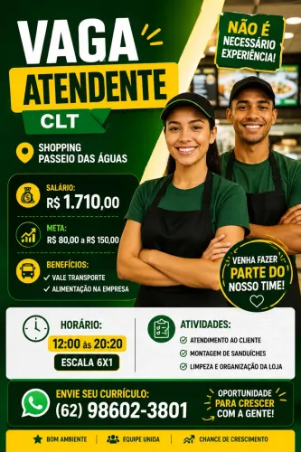 Vaga: Atendente