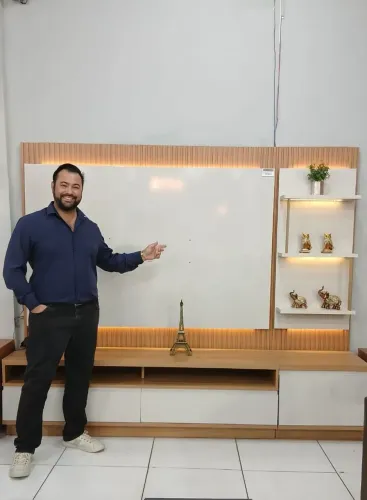 Conjunto Rack com painel são Paulo + módulo lateral são Paulo