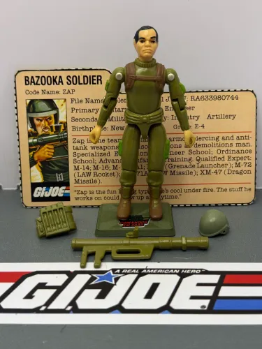 Gi Joe Zap Bazooka Soldier v1 - 1982 - Comandos em ação