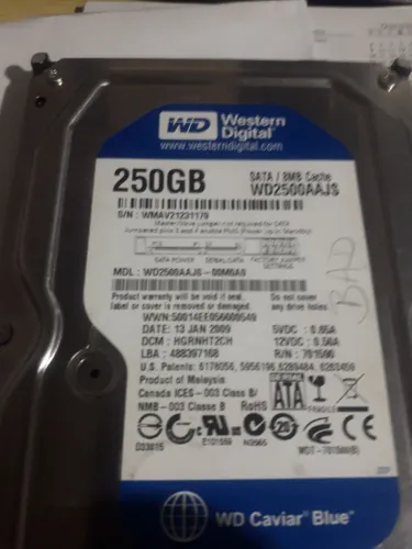 HD 250 GB WESTERN DIGITAL SATA WD2500 AAJS