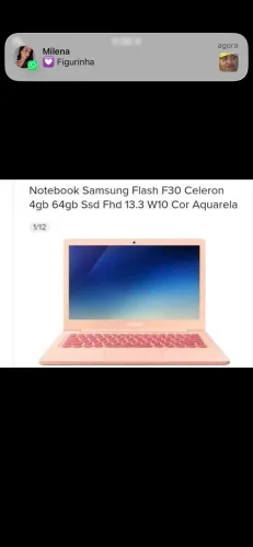 Notebook Samsung rosa