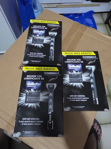 Estojo de barbear Mach3 + Pacote Lâminas (LEIA ANÚNCIO)