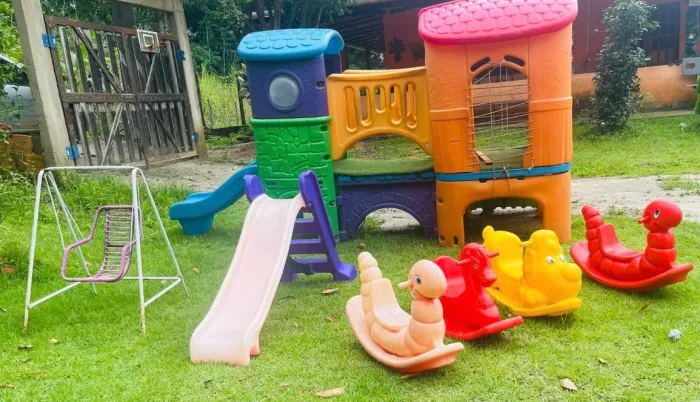 porquinho com vários itens p sua cleche , escola ou casa