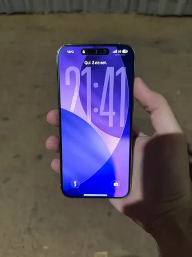 iPhone 15 Pro Max, 256GB, Titânio Natural, Impecável
