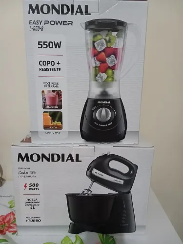 Vendo liquidificador e batedeira mondial nunca usado