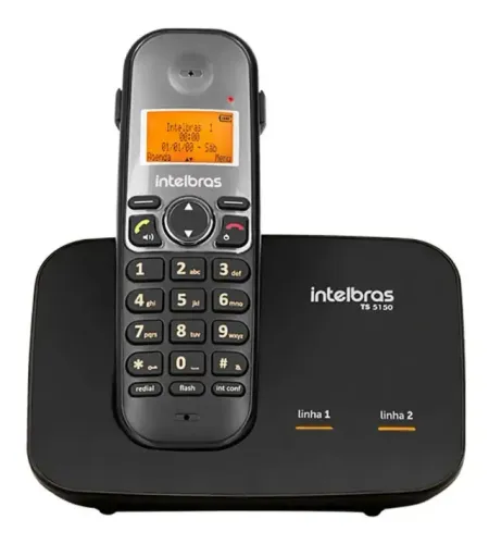 Telefone Sem Fio Digital Intelbras TS 5150 (2 Linhas) - Novo na Caixa