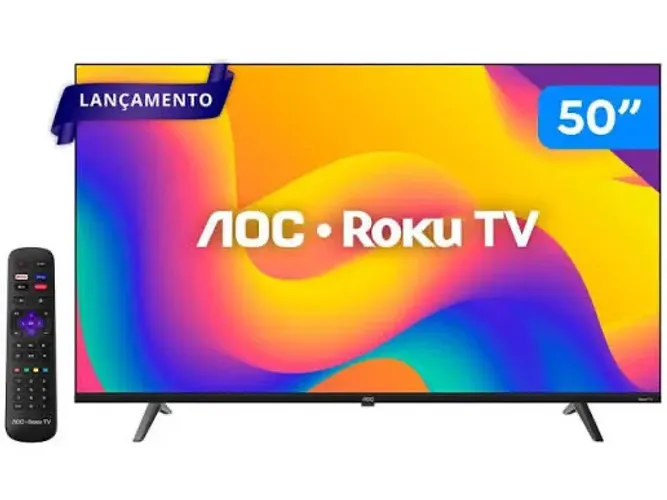 TV AOC 50 polegadas roku 4K