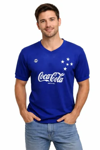 Antiga Camisa Cruzeiro MG Futebol Athleta  Coca-Cola 