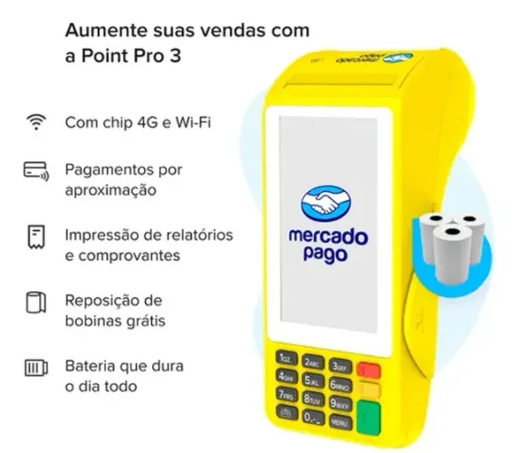 Maquina Cartao Point Pro3 Lacrada Mercado Pago A Pronta Entrega