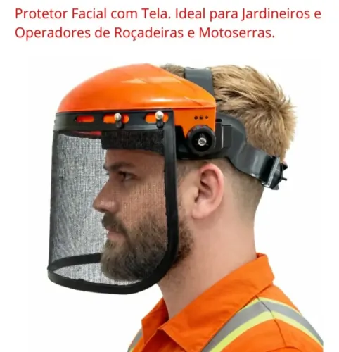 Protetor Facial Completo Roçadeira/motosserra Tela Aço - Epi