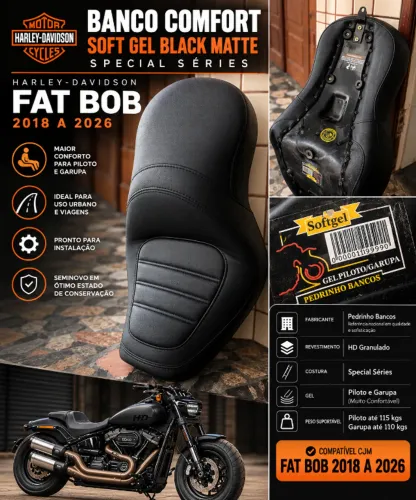 Banco Comfort Soft Gel Fat Bob 2018 a 2026 Pedrinho Bancos