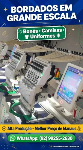 Fazemos Bordados computadorizados em grande e pena quantidade