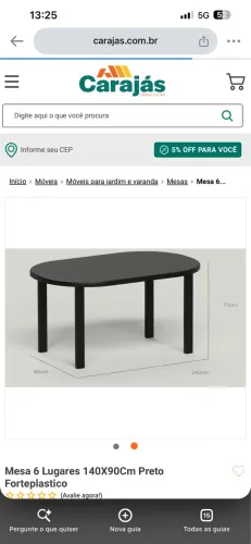 Vendo mesa retangular de plástico