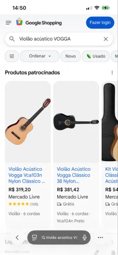 Violão acústico VOGGA