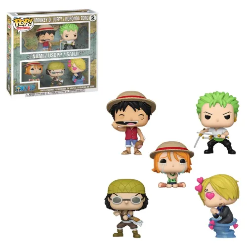 Funko Pop! Luffy, Zoro, Nami, Usopp e Sanji