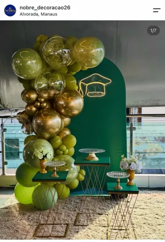 Decoração de aniversário, formatura minimalista 