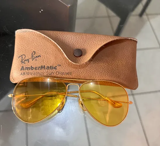 Raríssimo Ray Ban aviador ambermatics 1974