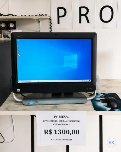 PC ALL IN ONE HP CORE I3 6GB RAM SSD 240GB WINDOWS 10 PRO - $1.300