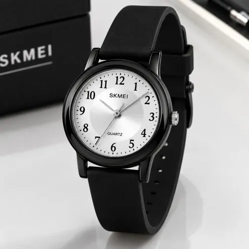 Relógio feminino SKMEI Preto com Mostrador Branco