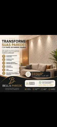 Papel de parede líquida transformando seu  lugar de conforto 