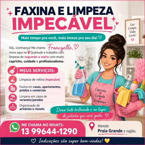 Faxinas a partir de 150 reais