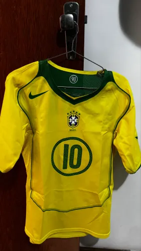 Camisa seleção brasileira Nike total 90 2004/05 Ronaldinho