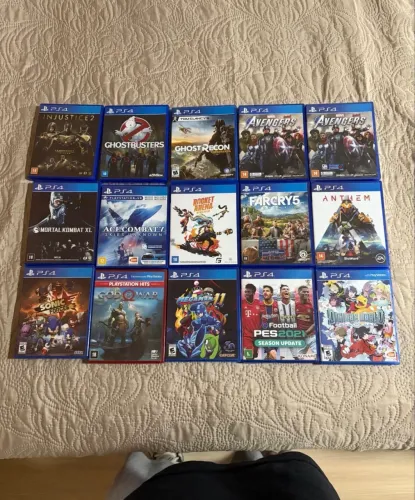 Lote 15 Jogos PS4 - PES 2021 - Alguns lacrados