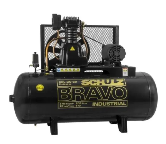Compressor Ar 20Br/200 Bravo 220/380V Schulz - Trifasico - Excelente Estado - Profissional