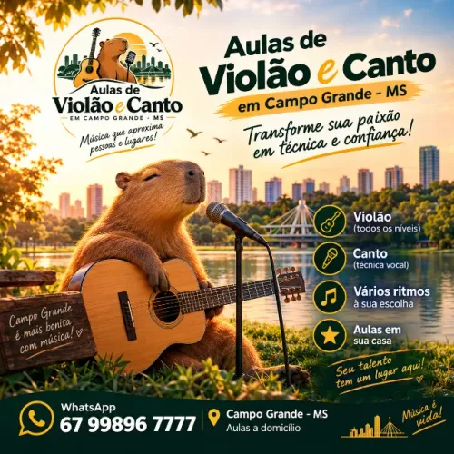 Aulas de Violão e Canto em Campo Grande - MS