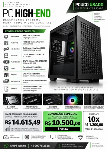 PC Gamer de alta performance