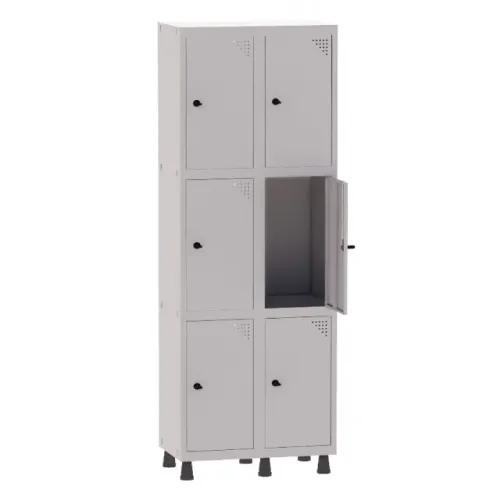 ROUPEIRO DE AÇO COM 6 PORTAS