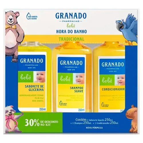 Kit Granado Bebê Hora do Banho Tradicional 3 em 1 - CM0020