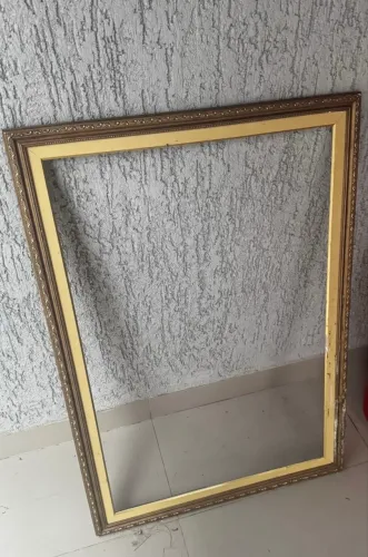 Moldura Trabalhada Clássica Provençal Ouro Para Tela Quadro