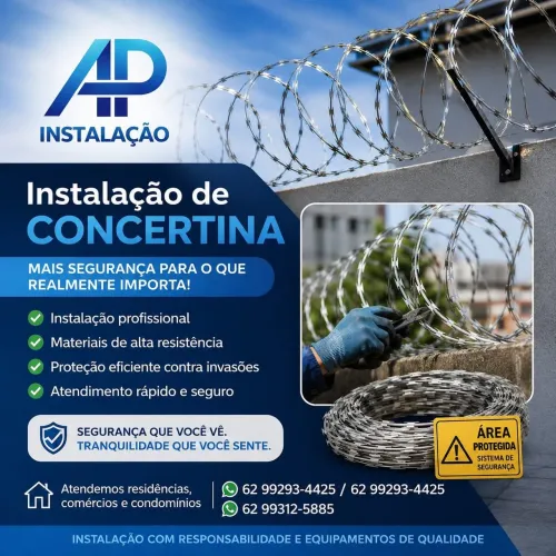 Instalação de concertina