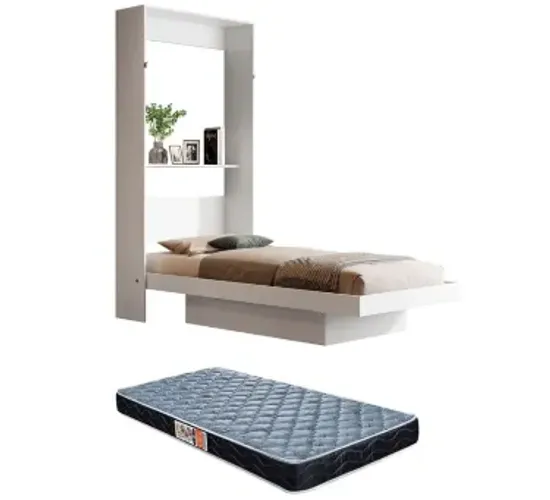 Cama solteiro de parede articulada + Colchão
