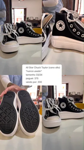 All Star Chuck Taylor (cano alto) *nunca usado*