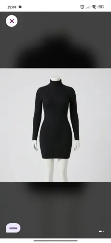 Vestido tubinho preto manga longa